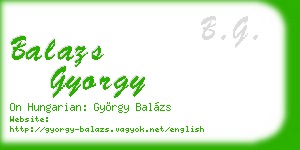 balazs gyorgy business card